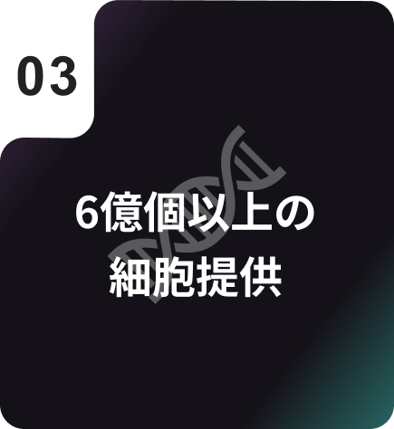 6億個以上の細胞提供