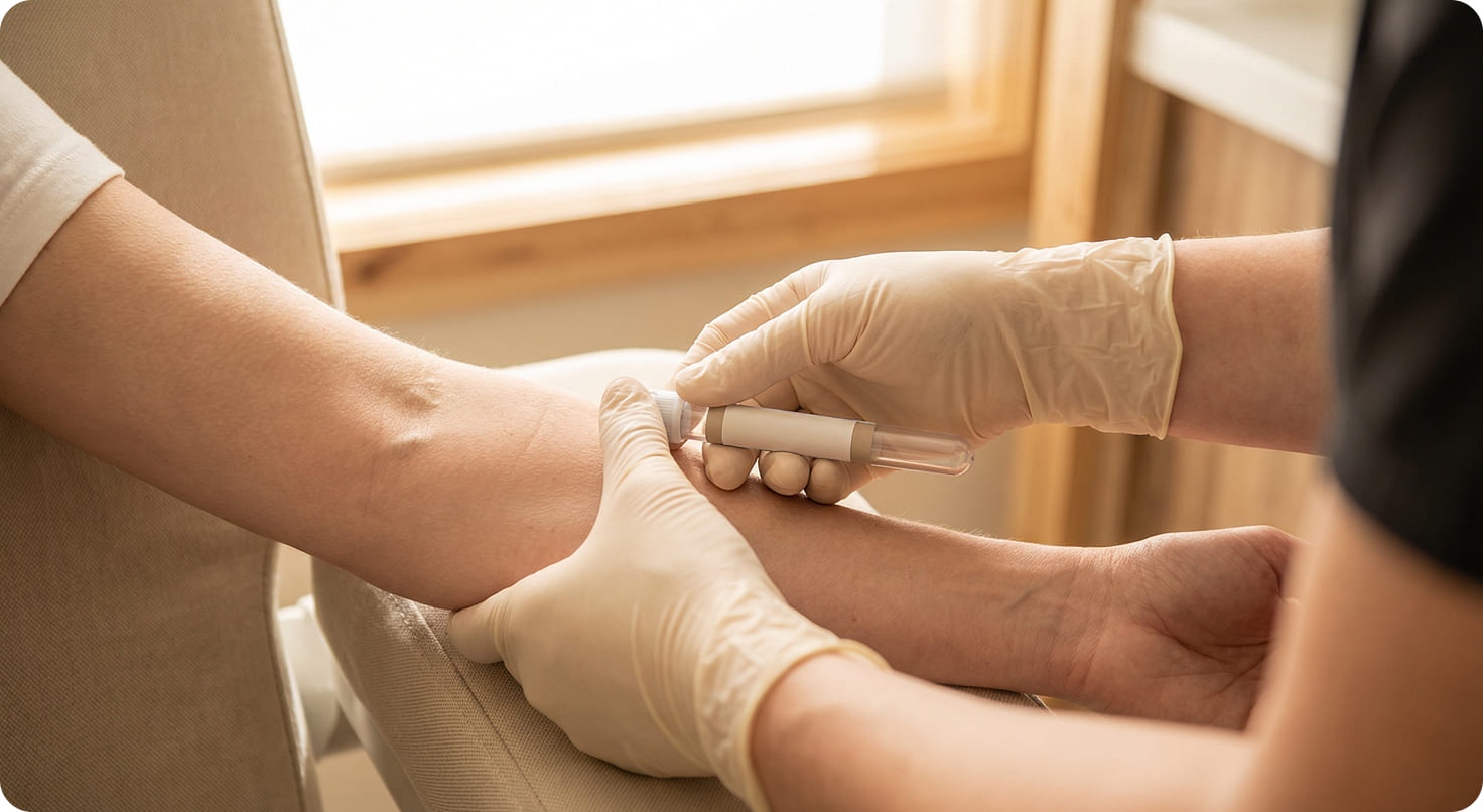 採血や唾液採取による解析