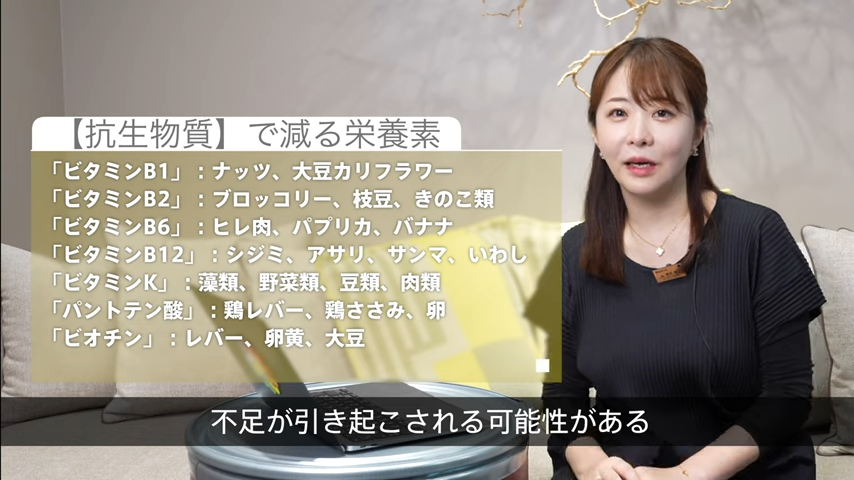 抗生物質で減る栄養素