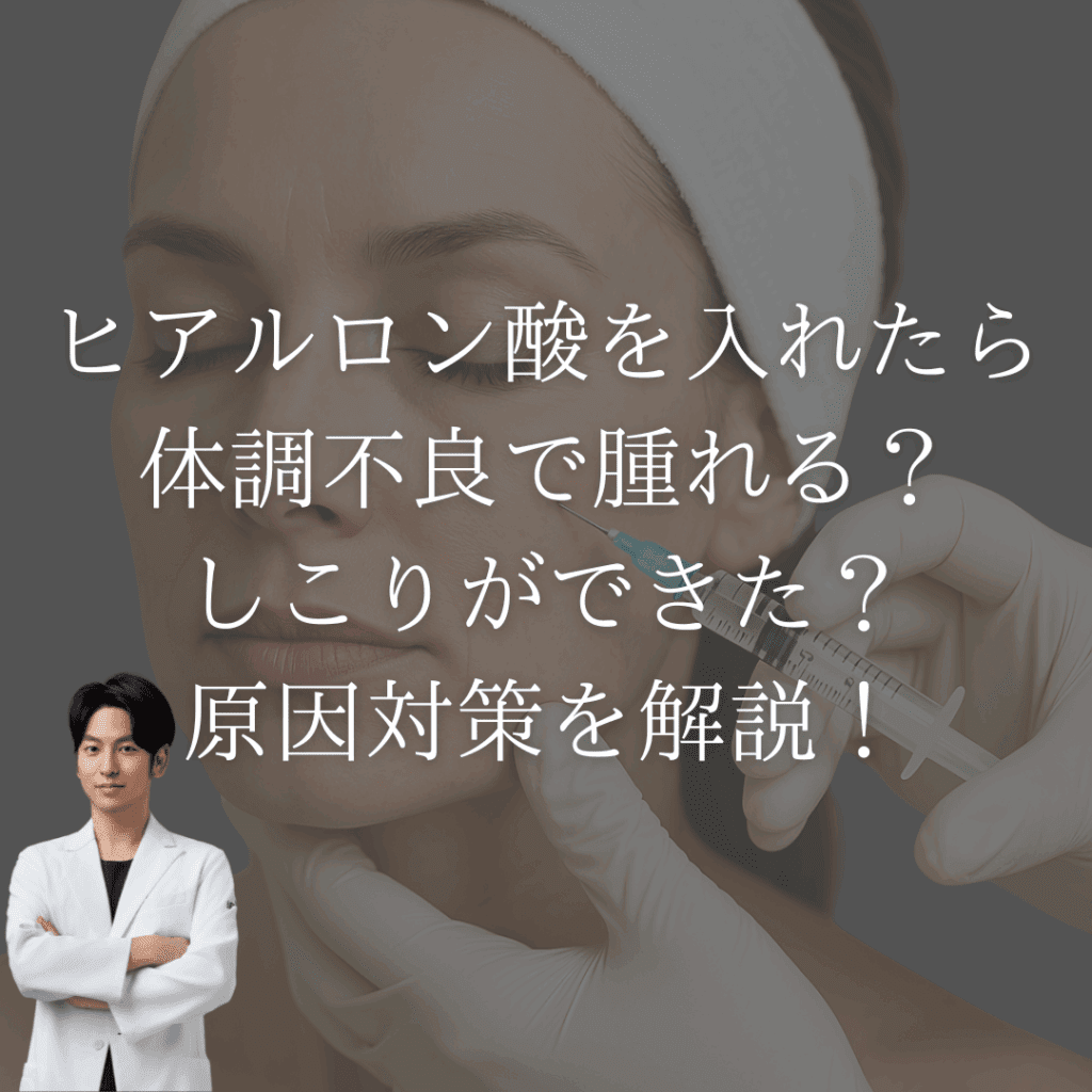 ヒアルロン酸を入れたら体調不良で腫れる？しこりができた？原因対策を解説！