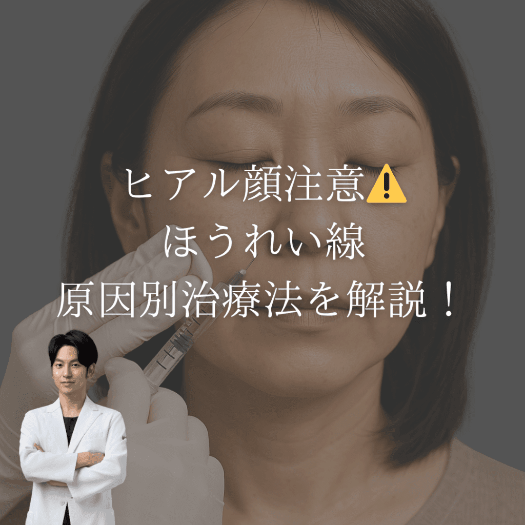 ヒアル顔注意⚠️ほうれい線の原因別治療法を解説！