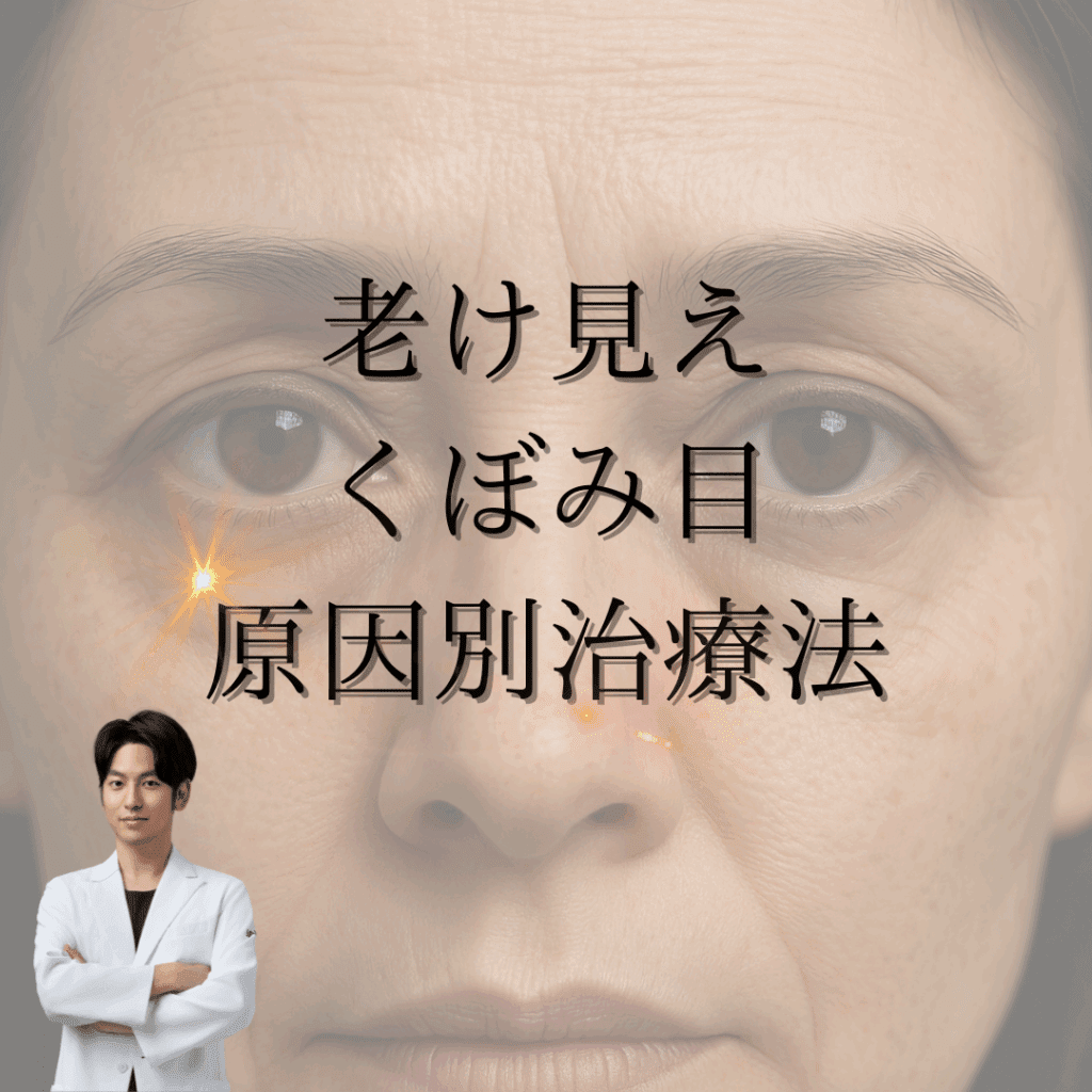 老け見え、くぼみ目の原因別治療法！