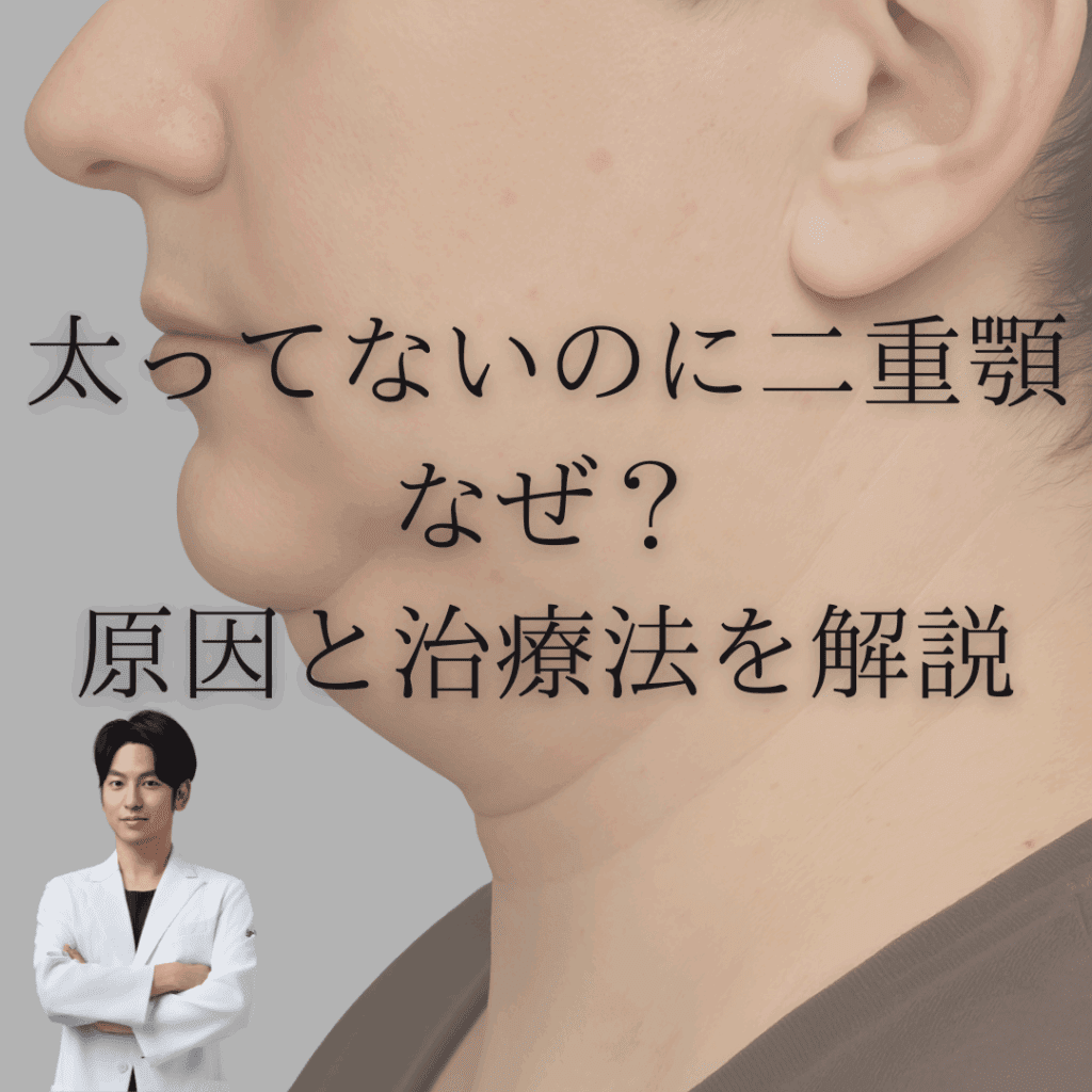 太ってないのに二重顎、なぜ？原因と治療法を解説