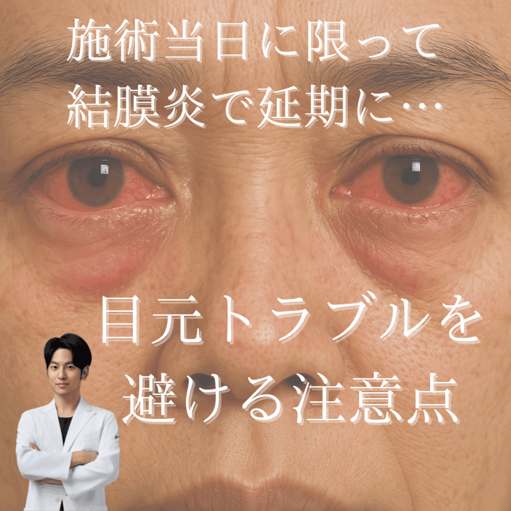 目元治療前必読！結膜炎や皮膚トラブルで施術延期ならないために