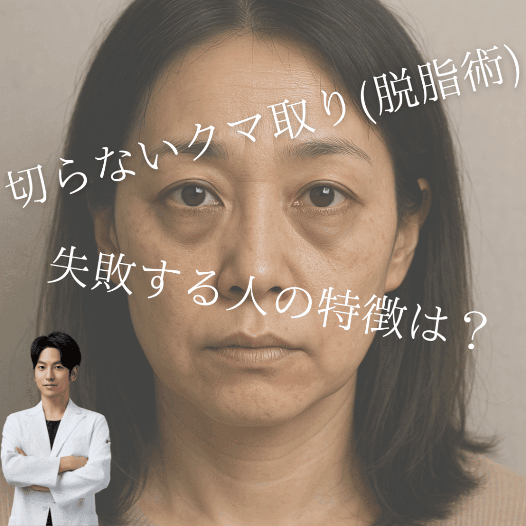 切らないクマ取り(脱脂術)で失敗する人の特徴