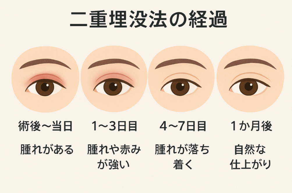 二重埋没法の経過を徹底解説！施術内容から定着までのリアルな流れ