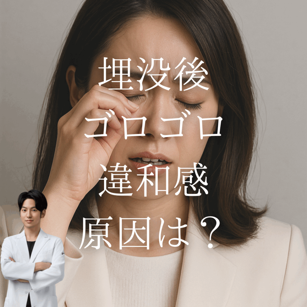 埋没後のゴロゴロ、違和感。その原因、対処法は？