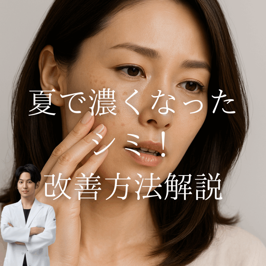夏で濃くなったシミ！改善方法を解説
