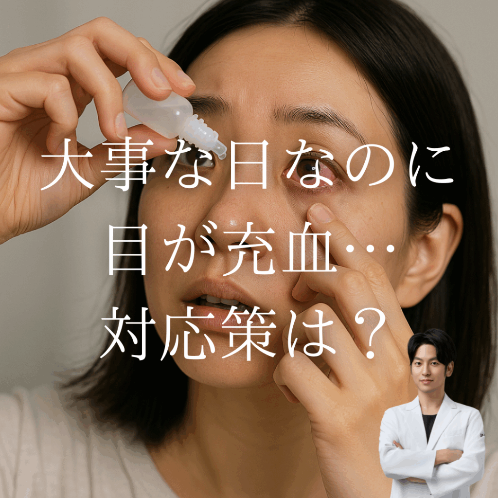 大事な日なのに目が充血…対応策は？