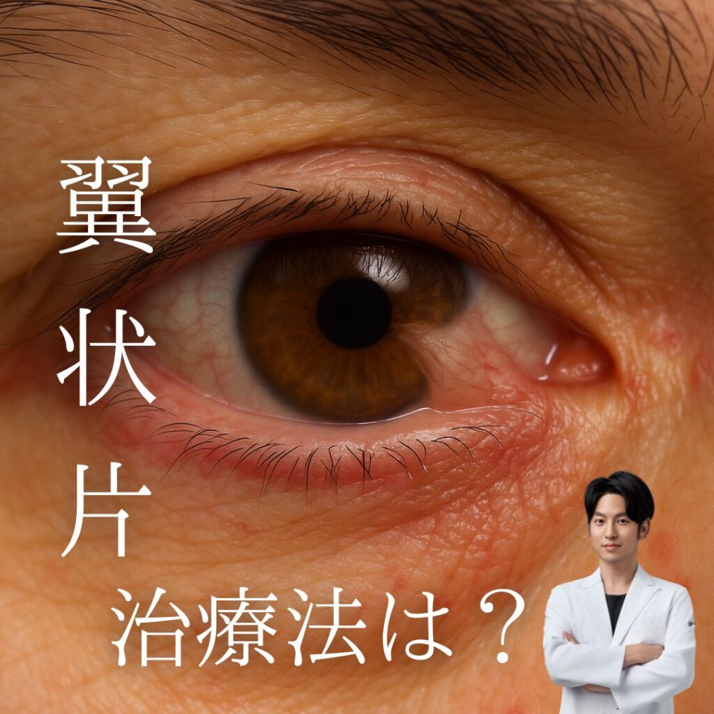 黒目に白目が伸びてくる？翼状片とは