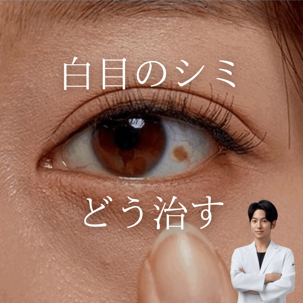 気になる白目のシミ、レーザーで取れます