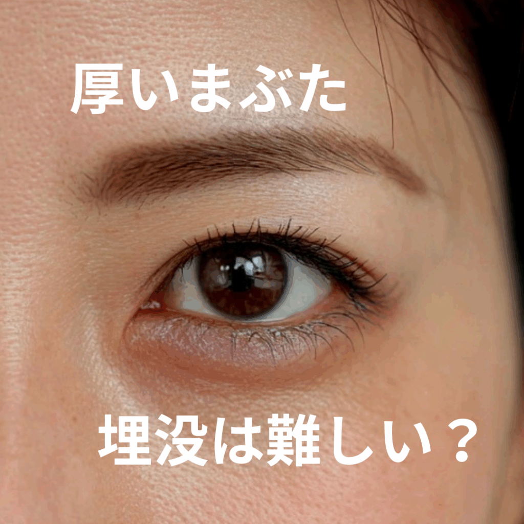 まぶたが厚い・脂肪が多いと二重埋没法は難しい？適応と限界