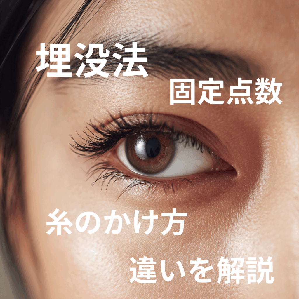 埋没は結局何法がいい？②　固定点数・糸のかけ方・糸の種類を比較