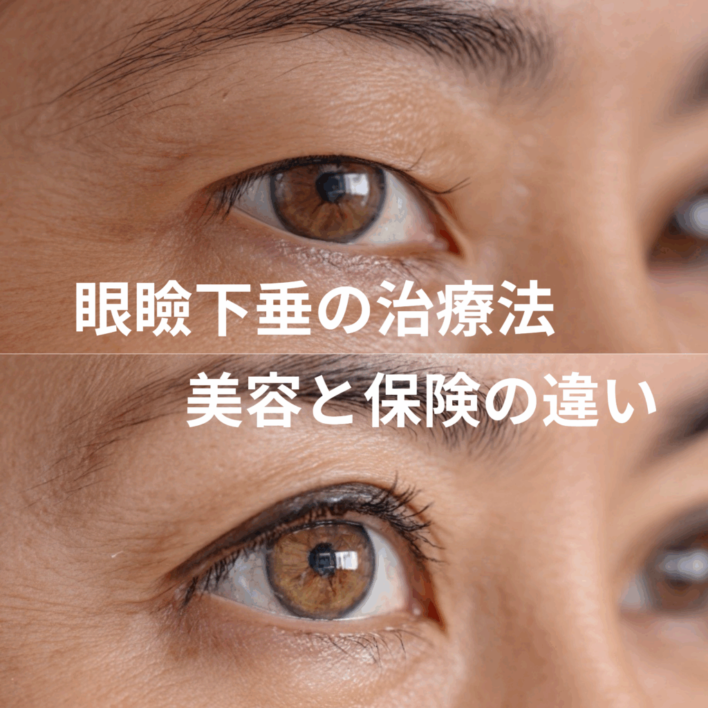 眼瞼下垂の治療法　⸻美容手術・保険手術の違い
