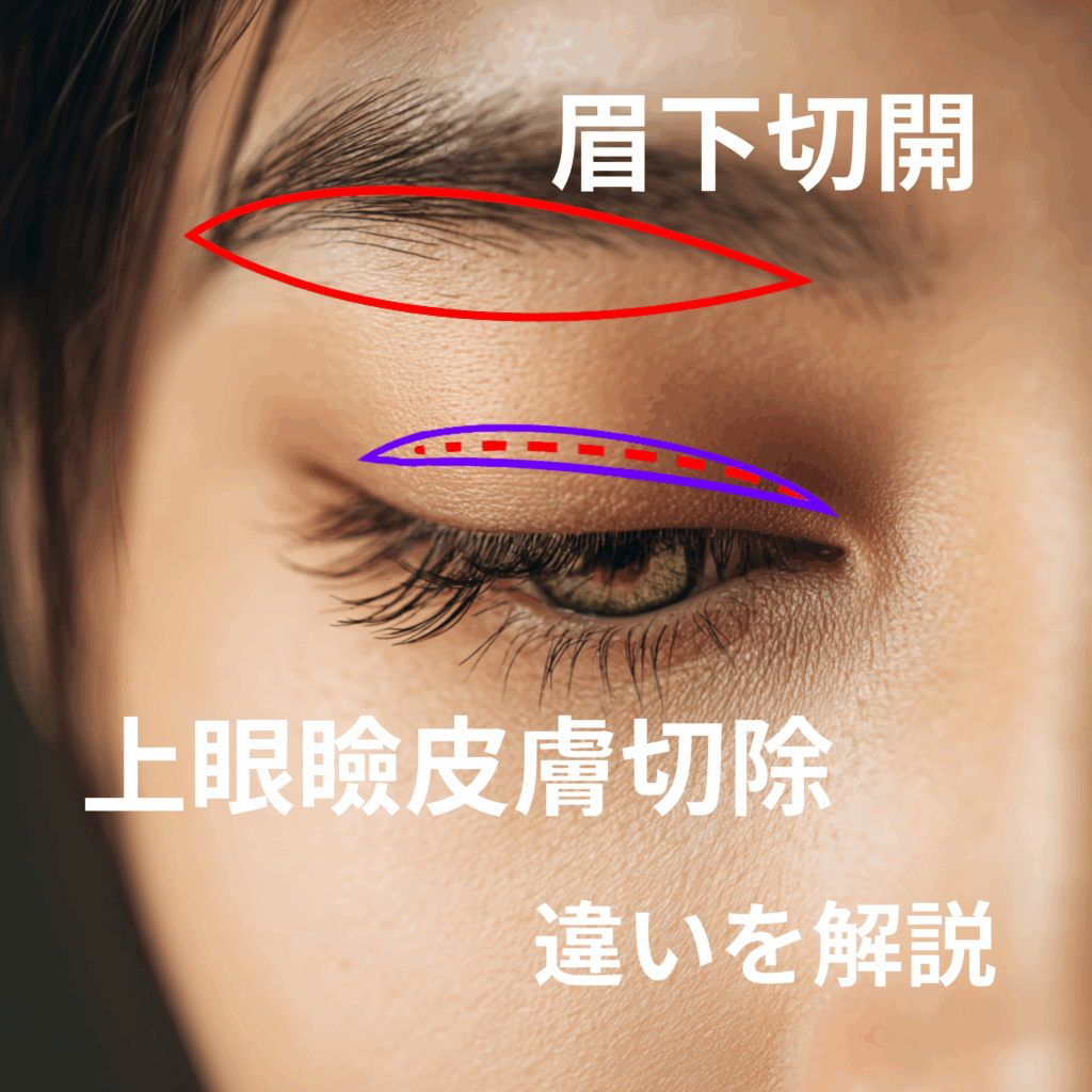 眉下切開と上眼瞼皮膚切除の違い⸻皮膚のたるみにどう対応する？