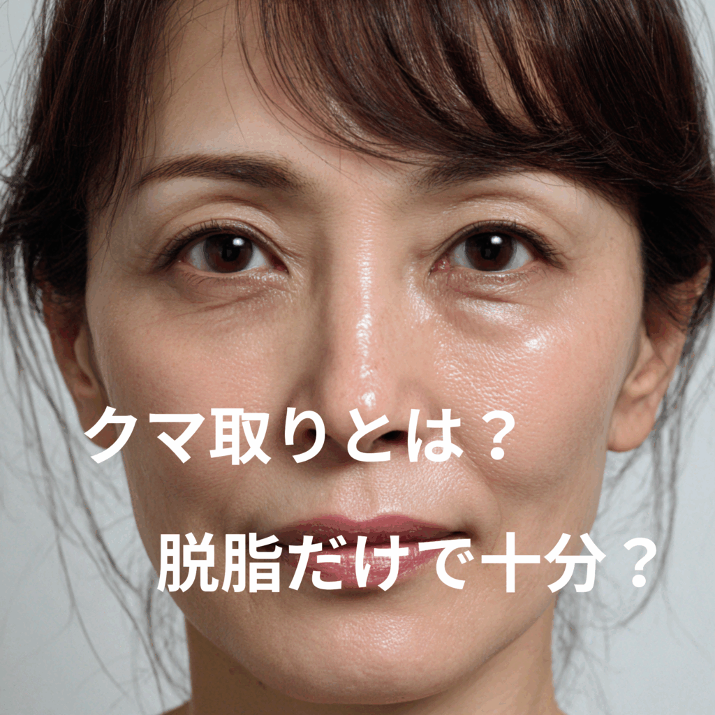 脱脂だけでクマは解決しない？⸻“ふくらみ”と“凹み”のバランス