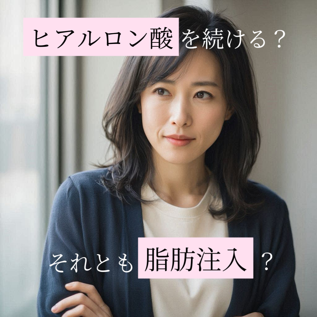 ヒアルロン酸から脂肪注入へーー治療フェーズが変わる瞬間を考える