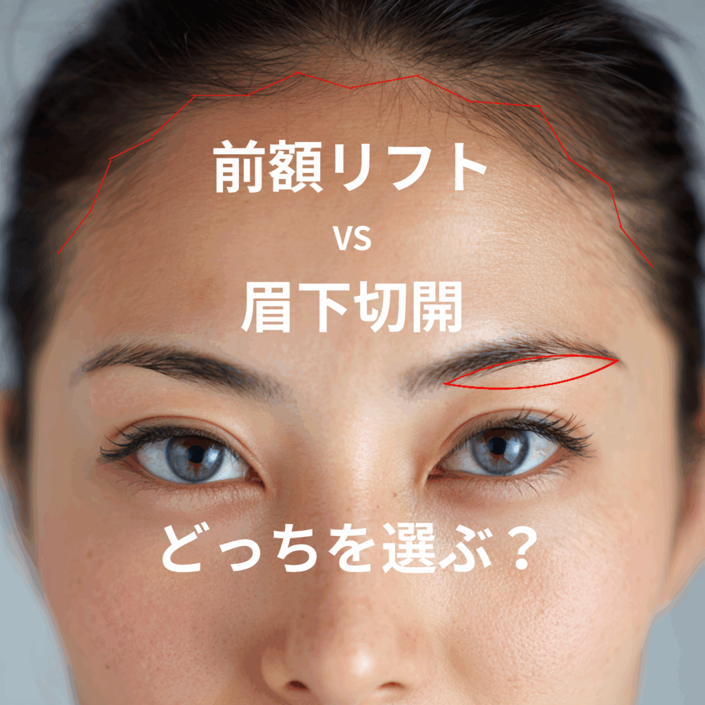 前額リフト vs 眉下切開 ⸻適応と効果の違いを解説