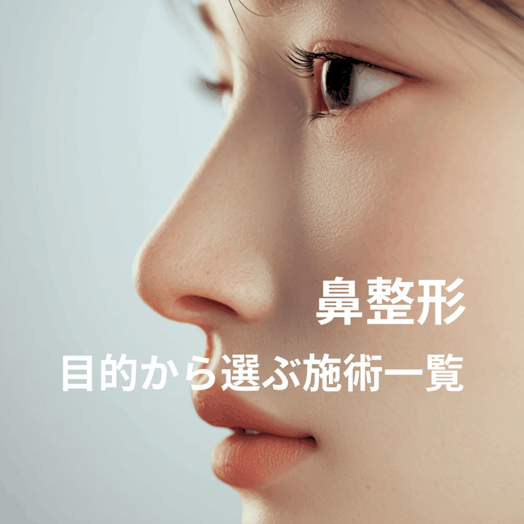 鼻整形｜目的から選ぶ施術一覧と正しい考え方