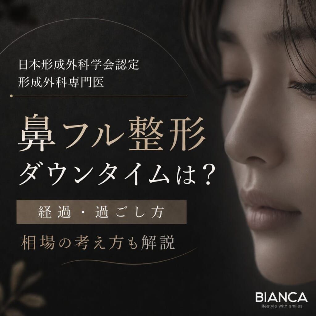形成外科専門医が解説｜鼻フル整形のダウンタイムはどれくらい？経過・過ごし方・鼻フル 相場の考え方まで