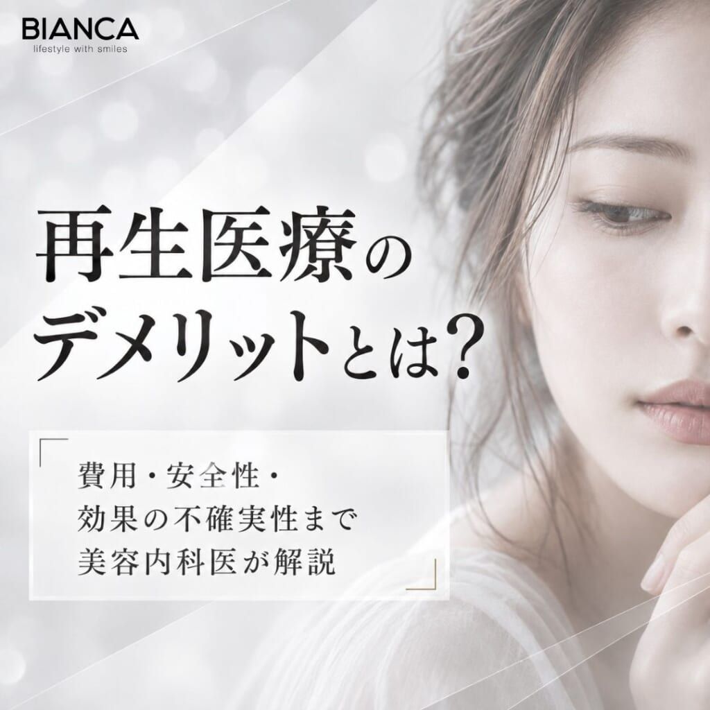 再生医療のデメリットとは？費用・安全性・効果の不確実性まで美容内科医が解説