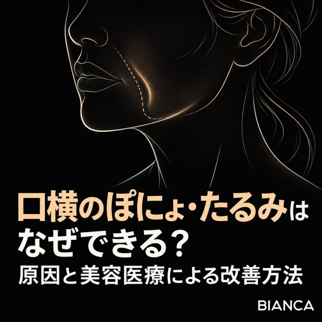 口横のぽにょ・たるみはなぜできる？原因と美容医療による改善方法